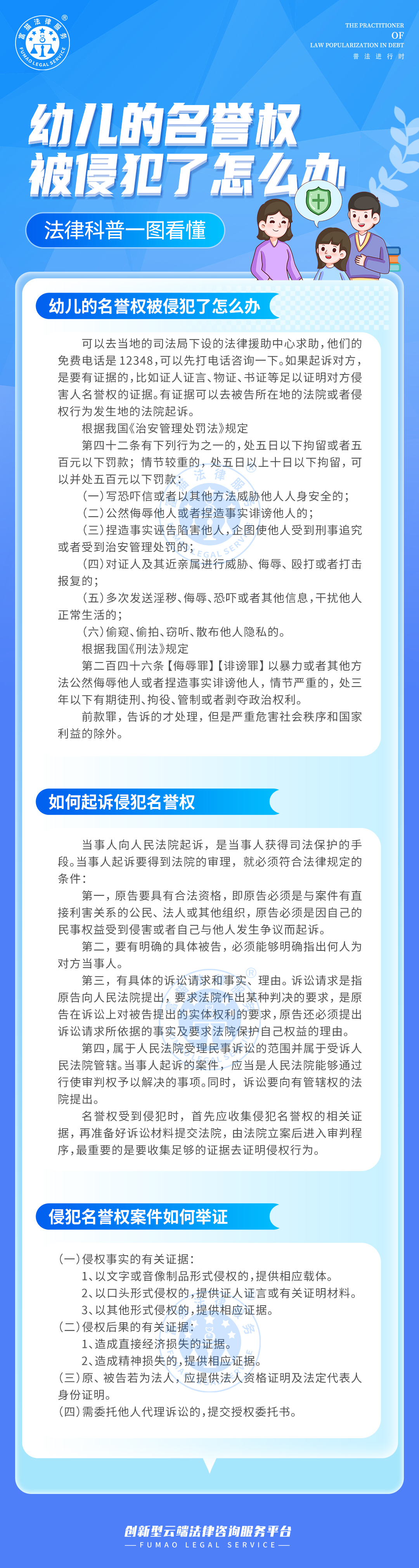 全民普法丨幼儿的名誉权被侵犯了怎么办